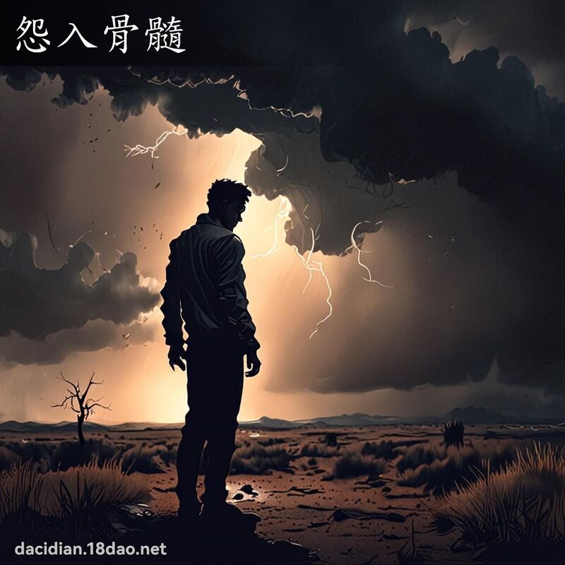 怨入骨髓 - 国语大辞典配图