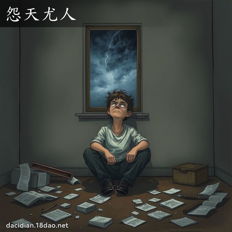 怨天尤人 - 國語大辭典配圖