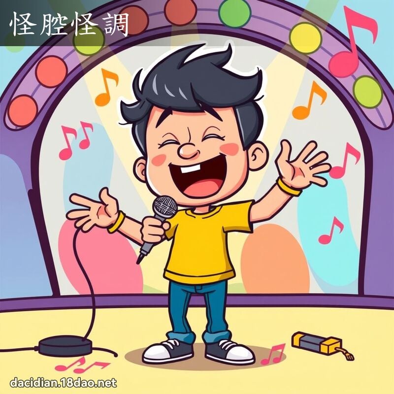 怪腔怪調 - 國語大辭典配圖