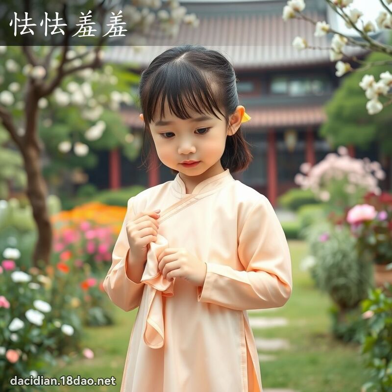 怯怯羞羞 - 國語大辭典配圖