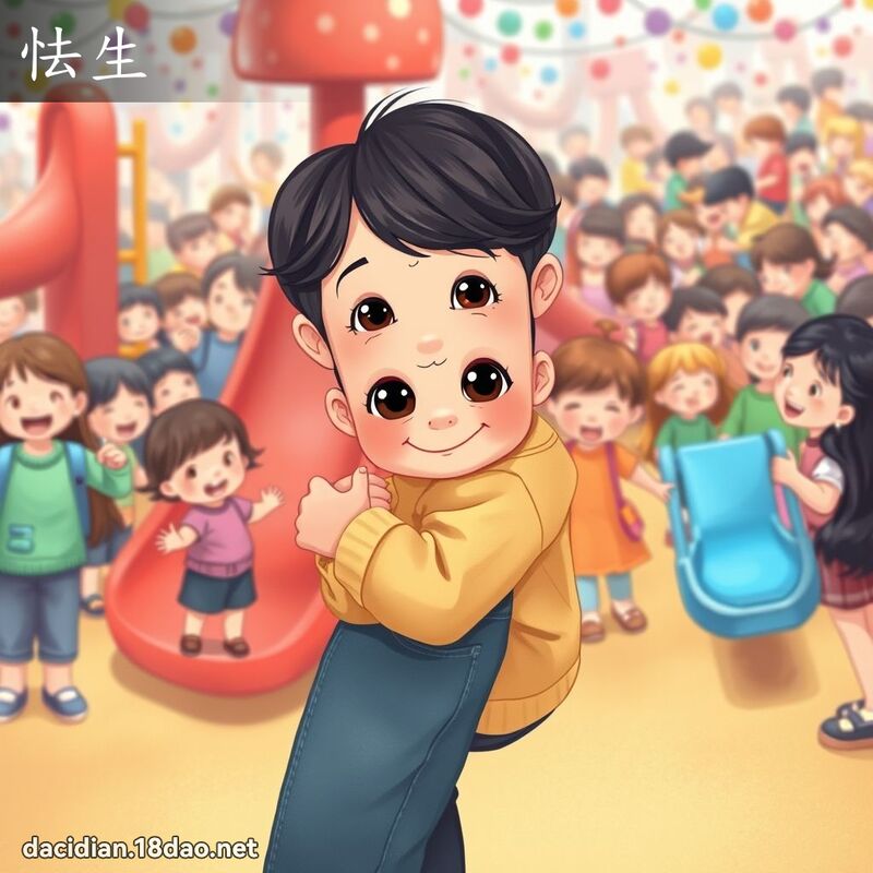 怯生 - 国语大辞典配图