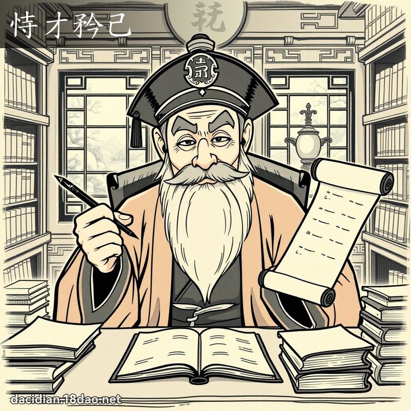 恃才矜己 - 国语大辞典配图