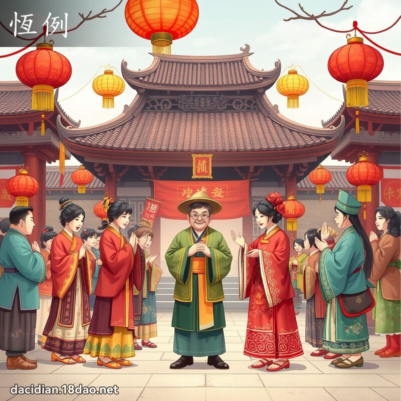 恆例 - 國語大辭典配圖