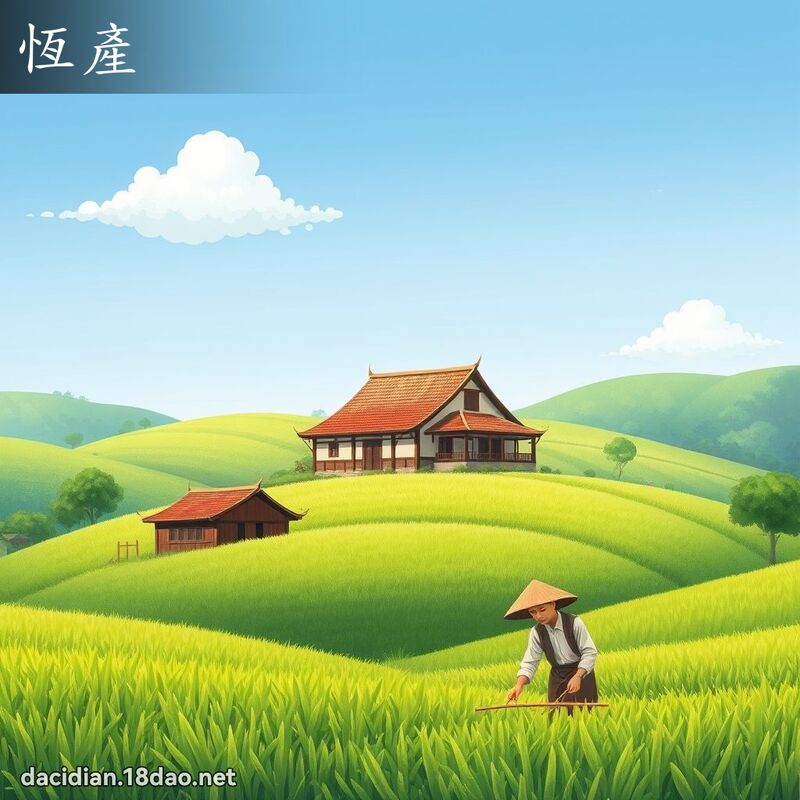 恆產 - 國語大辭典配圖