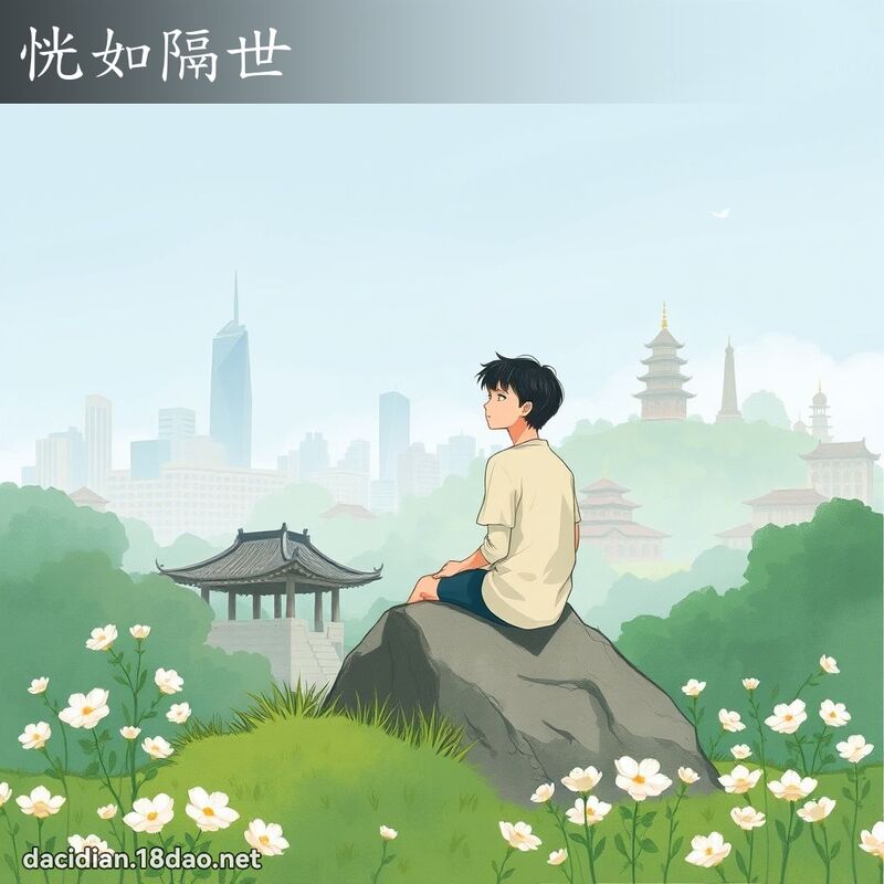 恍如隔世 - 国语大辞典配图