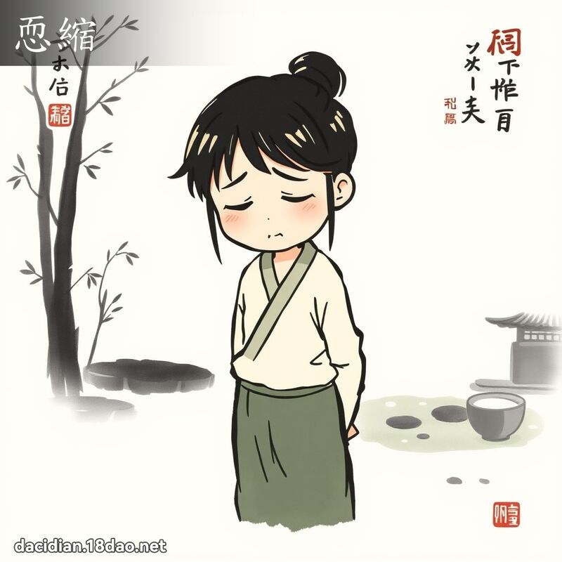 恧縮 - 國語大辭典配圖