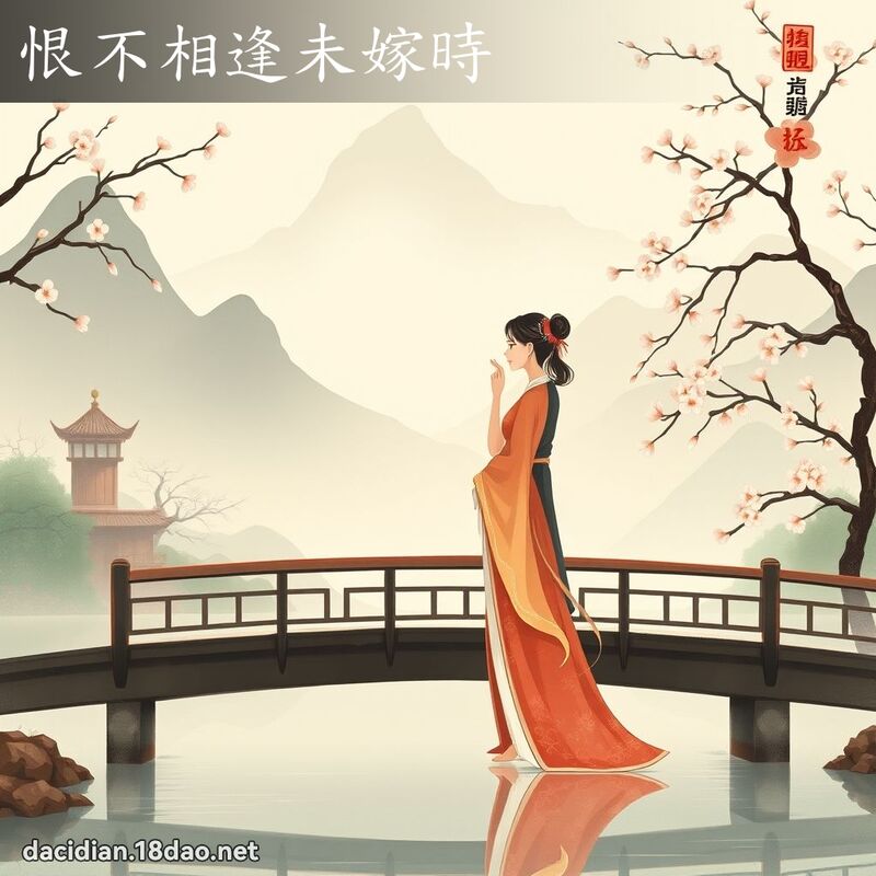 恨不相逢未嫁時 - 國語大辭典配圖
