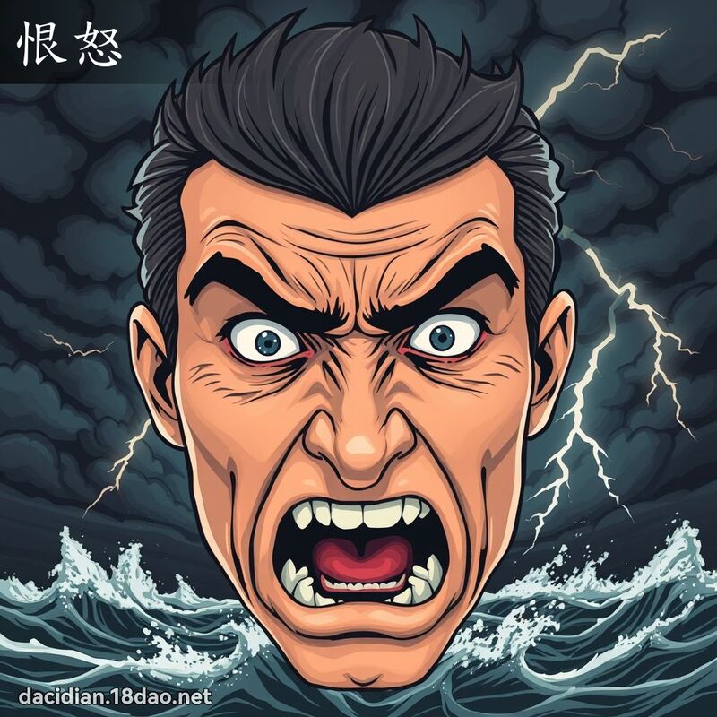 恨怒 - 国语大辞典配图