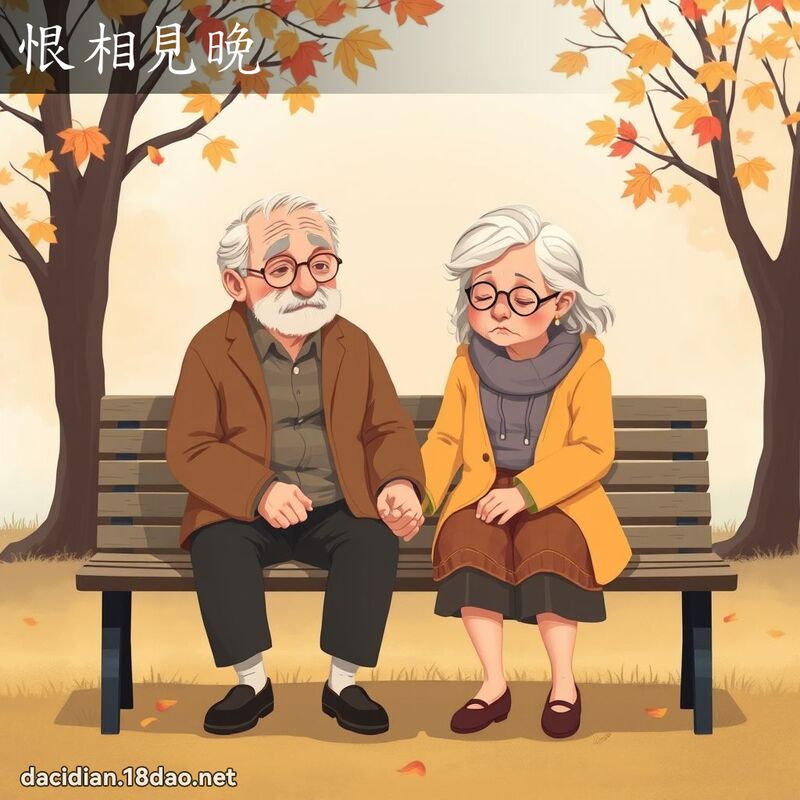 恨相見晚 - 國語大辭典配圖