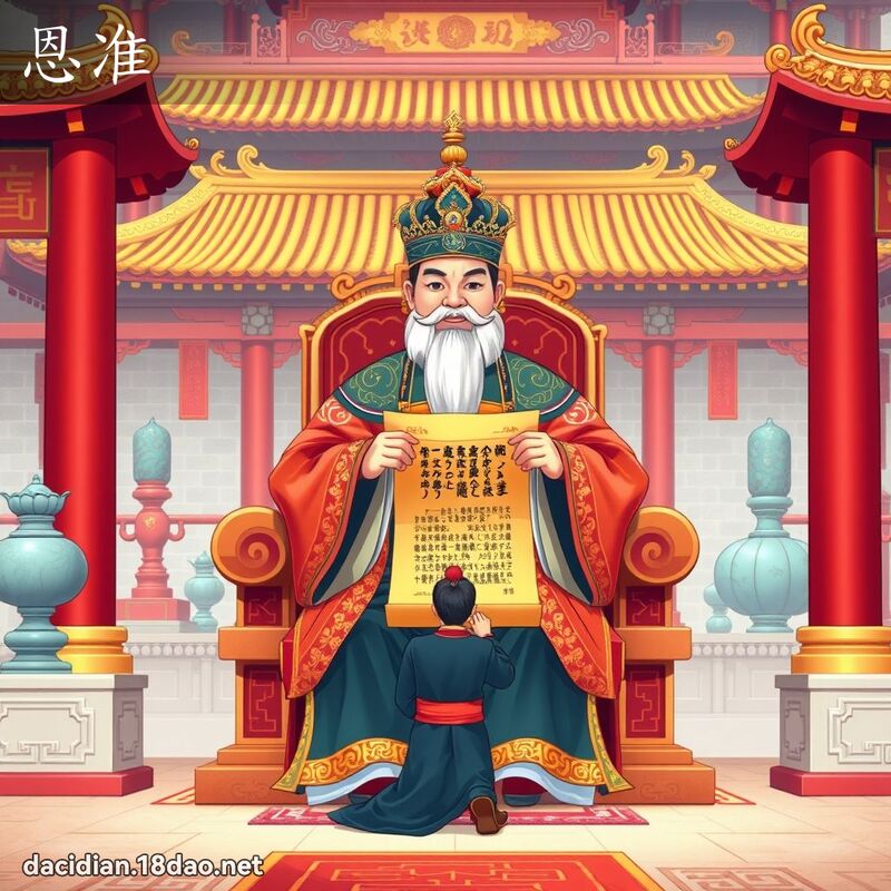 恩准 - 國語大辭典配圖