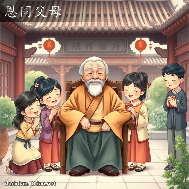恩同父母 - 國語大辭典配圖