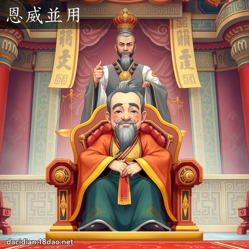恩威並用 - 国语大辞典配图