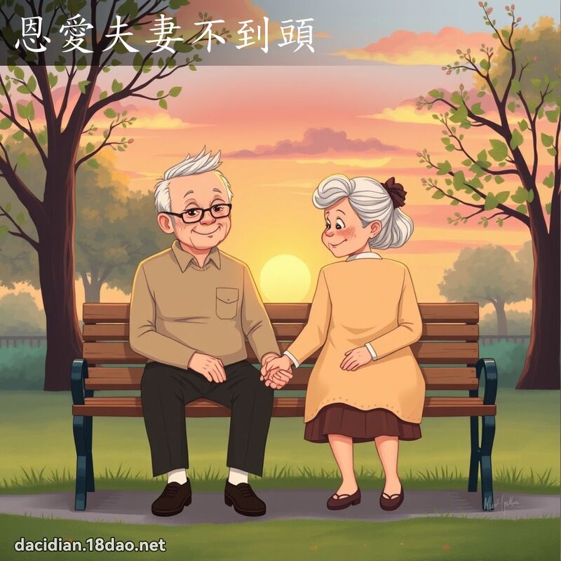 恩爱夫妻不到头 - 国语大辞典配图