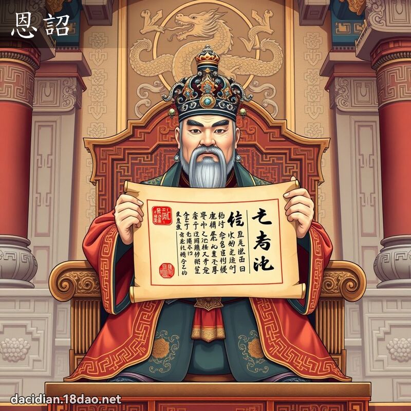 恩詔 - 國語大辭典配圖