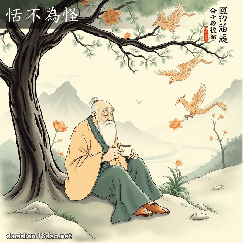 恬不为怪 - 国语大辞典配图