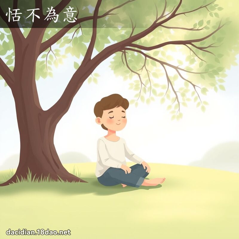 恬不为意 - 国语大辞典配图