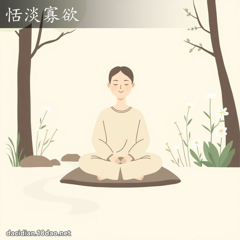 恬淡寡欲 - 國語大辭典配圖