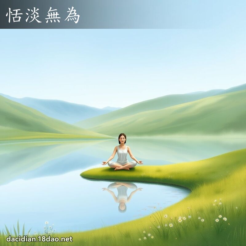恬淡無為 - 國語大辭典配圖