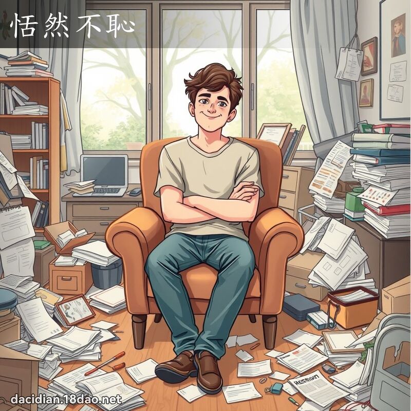 恬然不恥 - 國語大辭典配圖