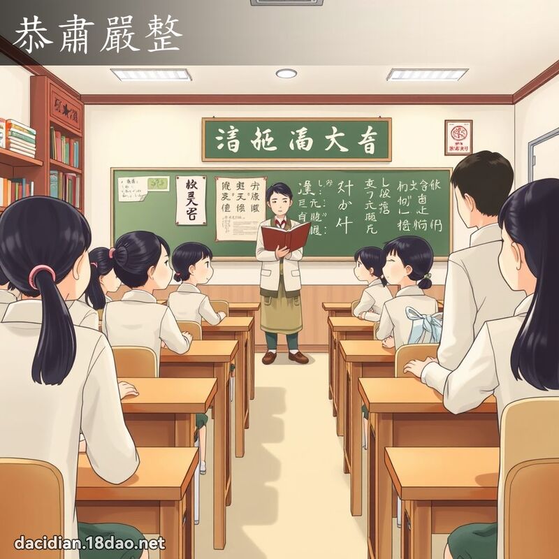 恭肃严整 - 国语大辞典配图