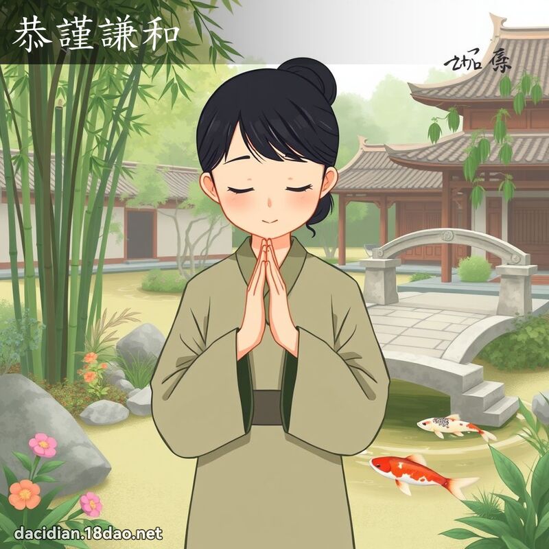 恭謹謙和 - 國語大辭典配圖