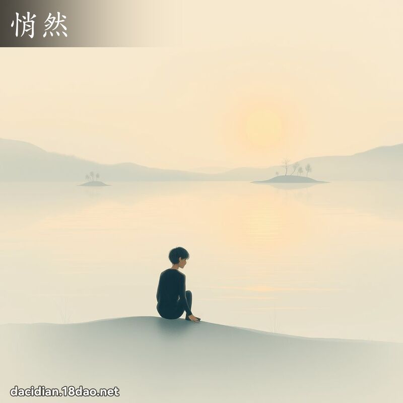 悄然 - 国语大辞典配图