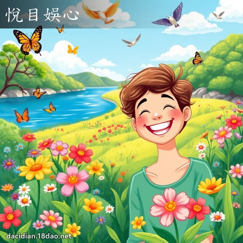 悅目娛心 - 國語大辭典配圖
