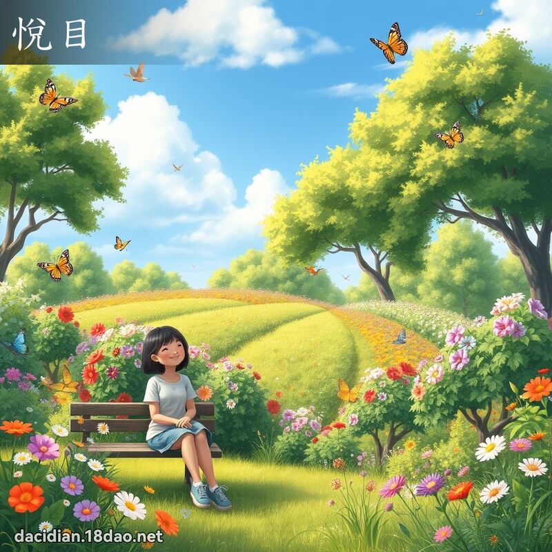 悅目 - 國語大辭典配圖