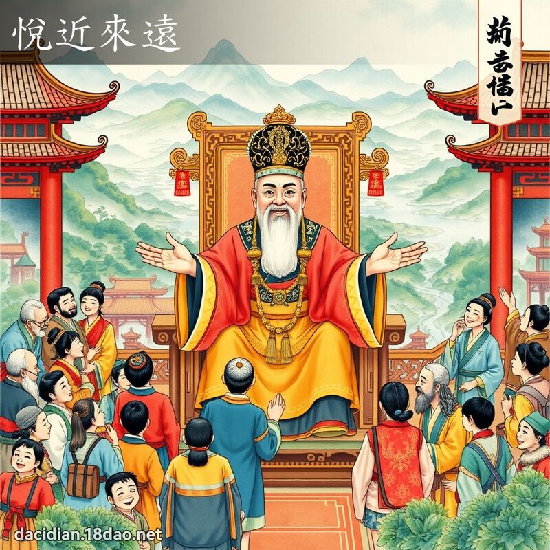 悅近來遠 - 國語大辭典配圖