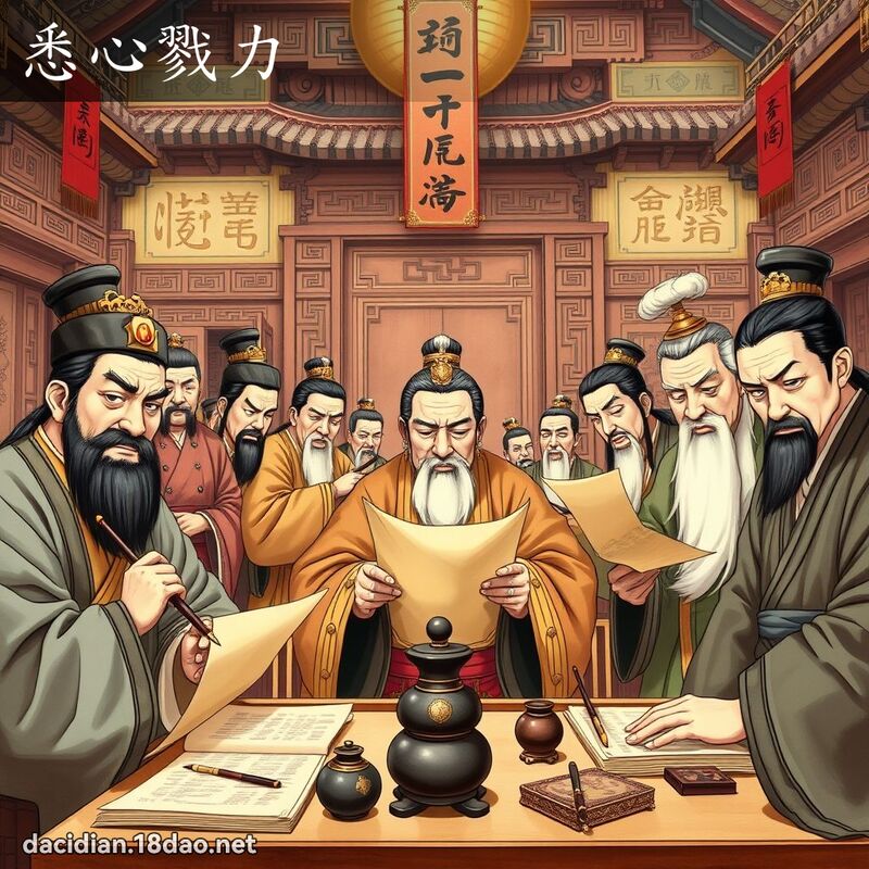 悉心戮力 - 國語大辭典配圖