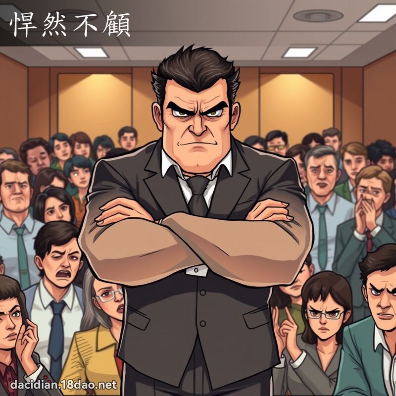 悍然不顾 - 国语大辞典配图