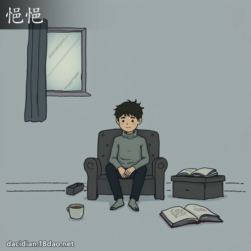 悒悒 - 國語大辭典配圖