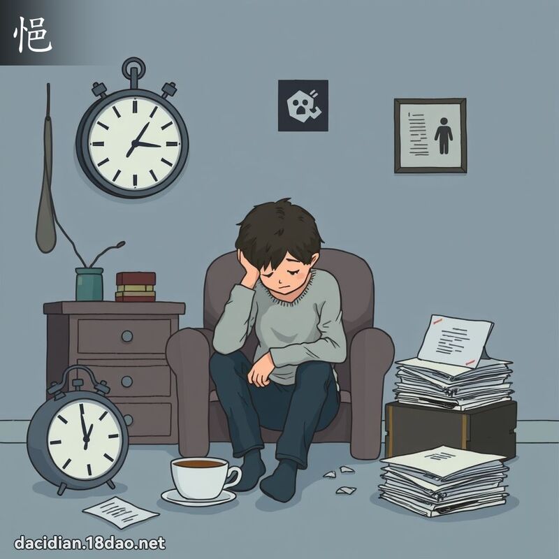 悒 - 國語大辭典配圖