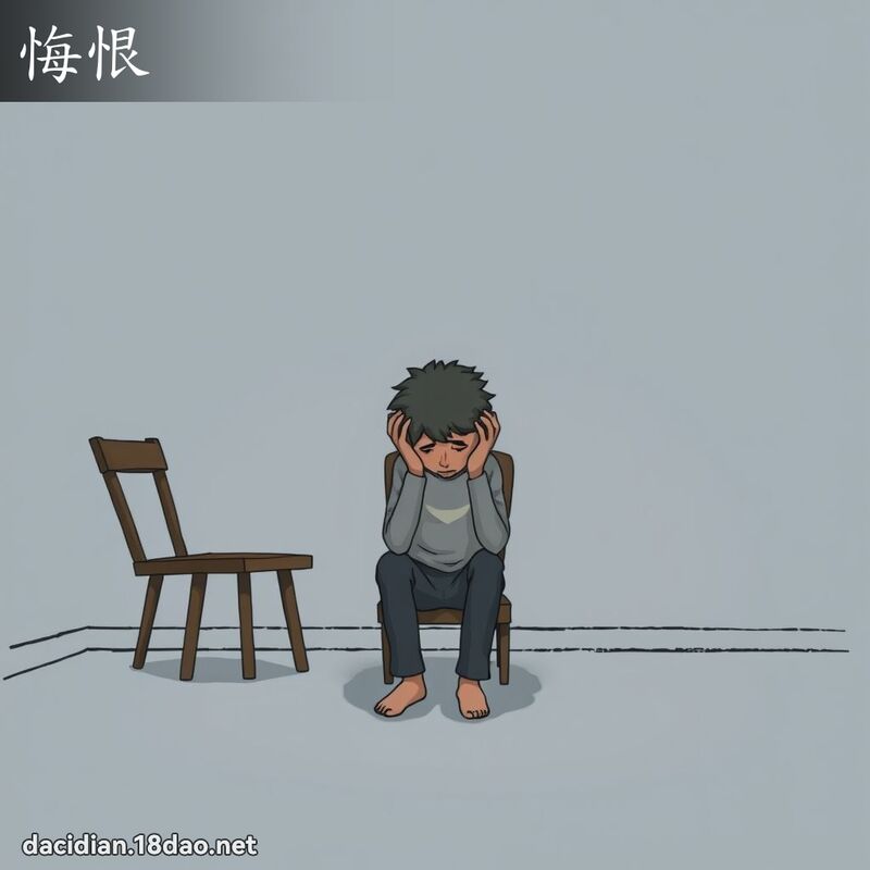 悔恨 - 國語大辭典配圖