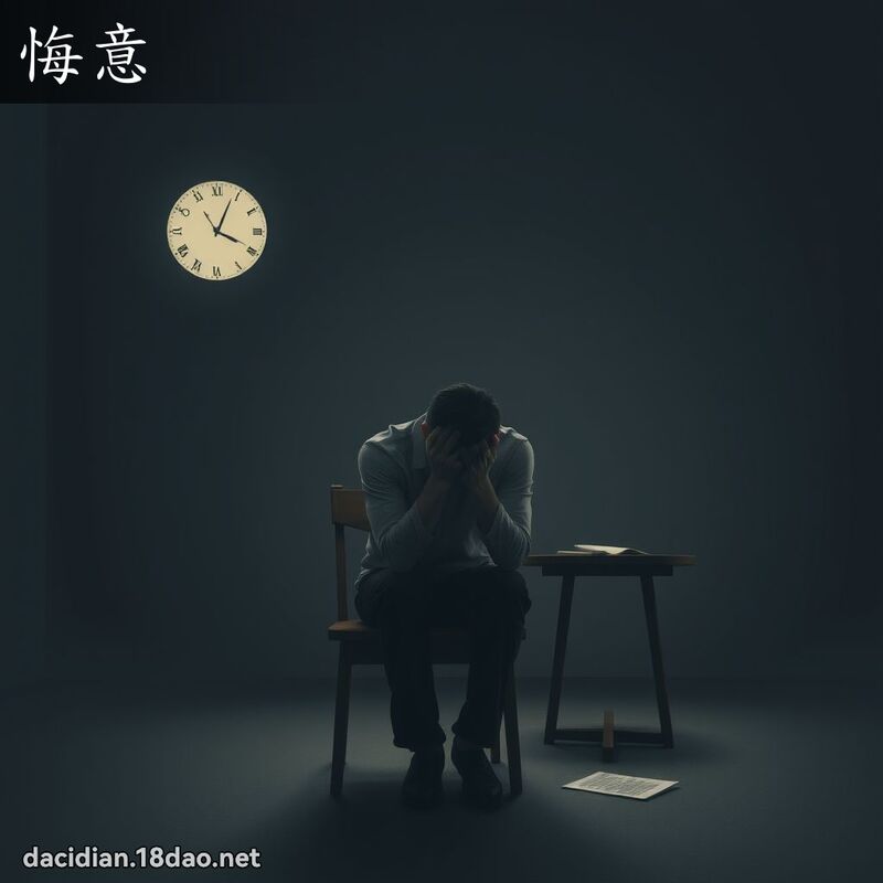 悔意 - 國語大辭典配圖
