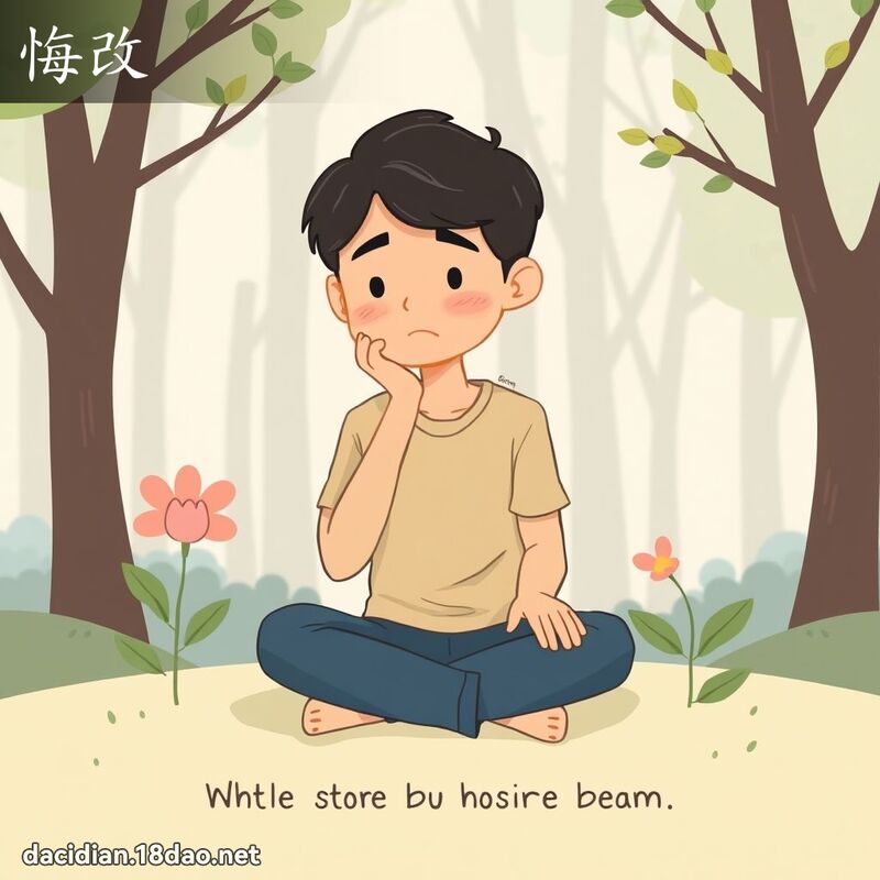 悔改 - 國語大辭典配圖