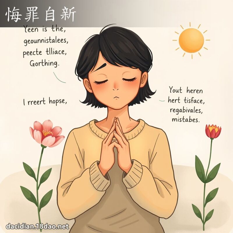 悔罪自新 - 國語大辭典配圖