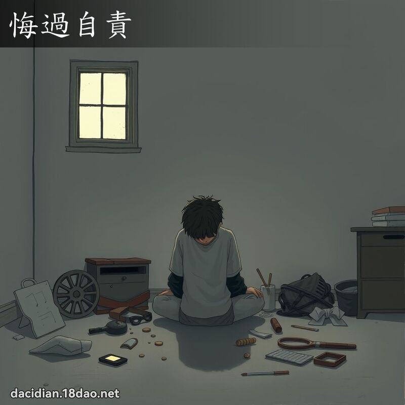 悔过自责 - 国语大辞典配图