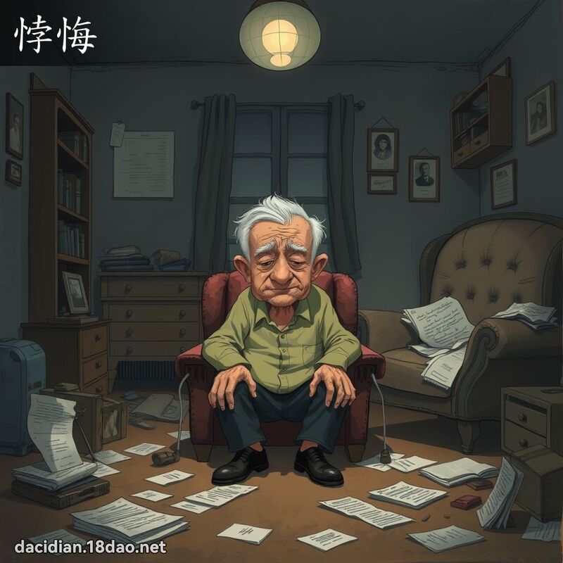 悖悔 - 国语大辞典配图