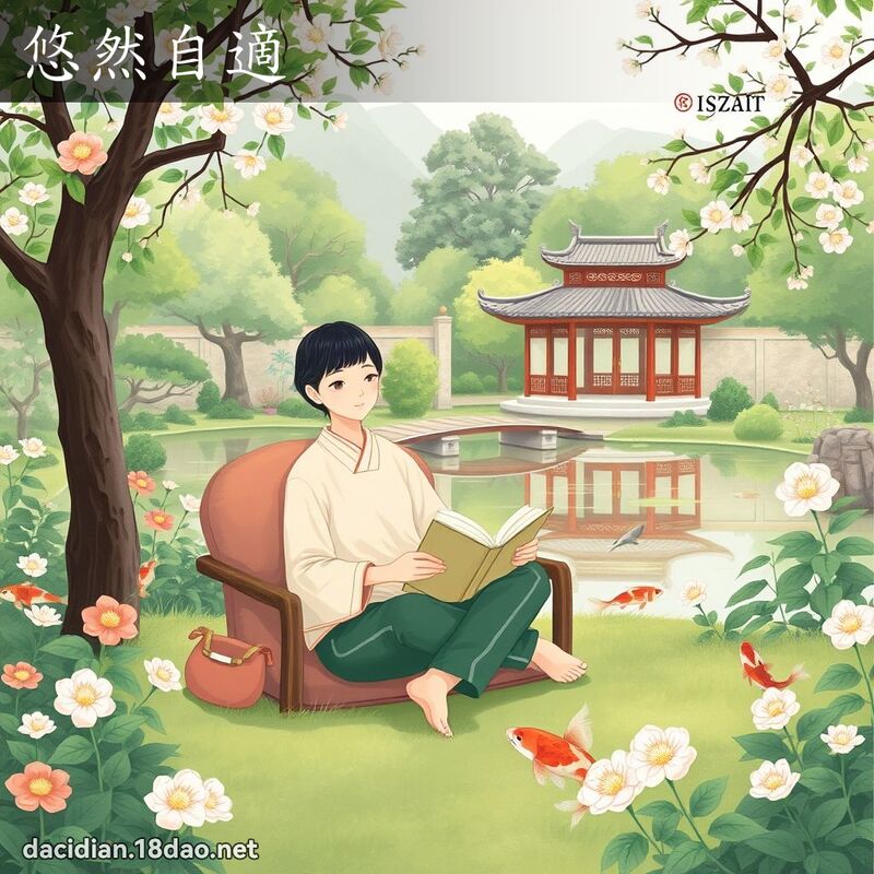 悠然自適 - 國語大辭典配圖