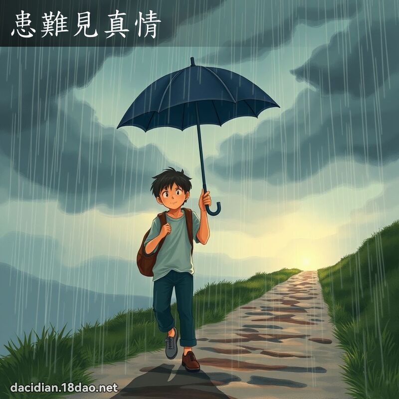 患难见真情 - 国语大辞典配图