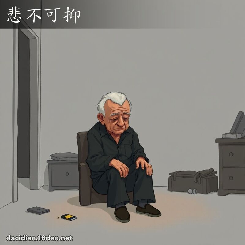 悲不可抑 - 國語大辭典配圖