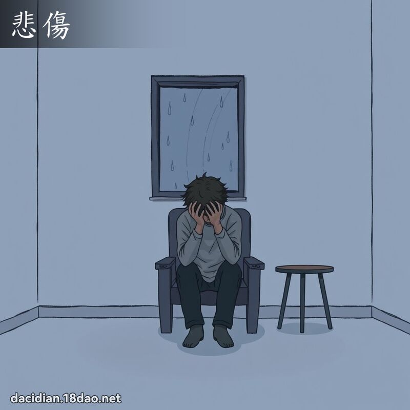 悲傷 - 國語大辭典配圖