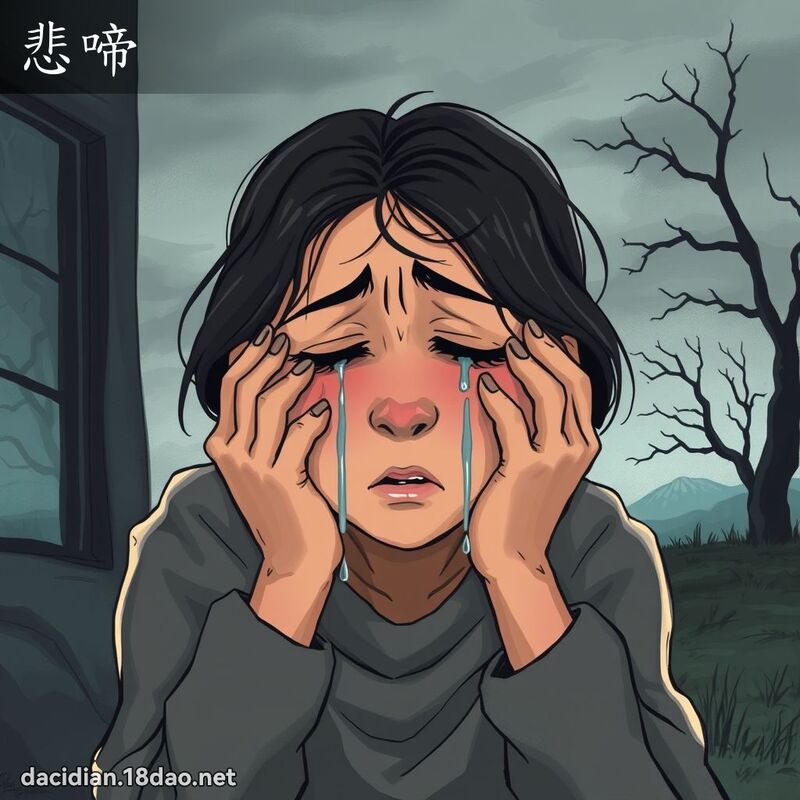 悲啼 - 国语大辞典配图