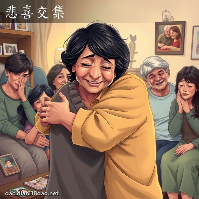 悲喜交集 - 国语大辞典配图