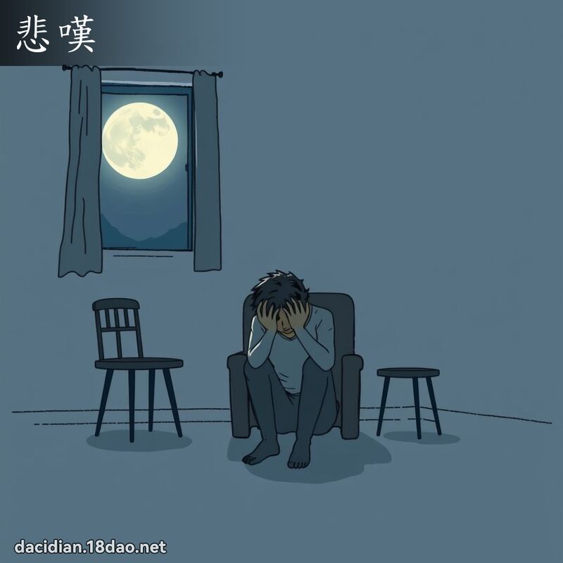悲嘆 - 国语大辞典配图