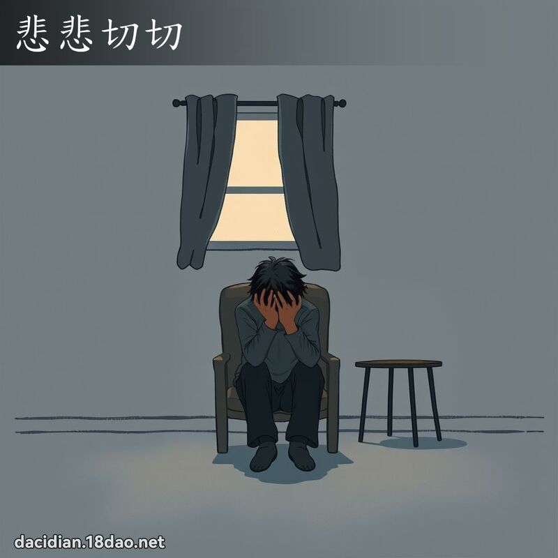 悲悲切切 - 國語大辭典配圖