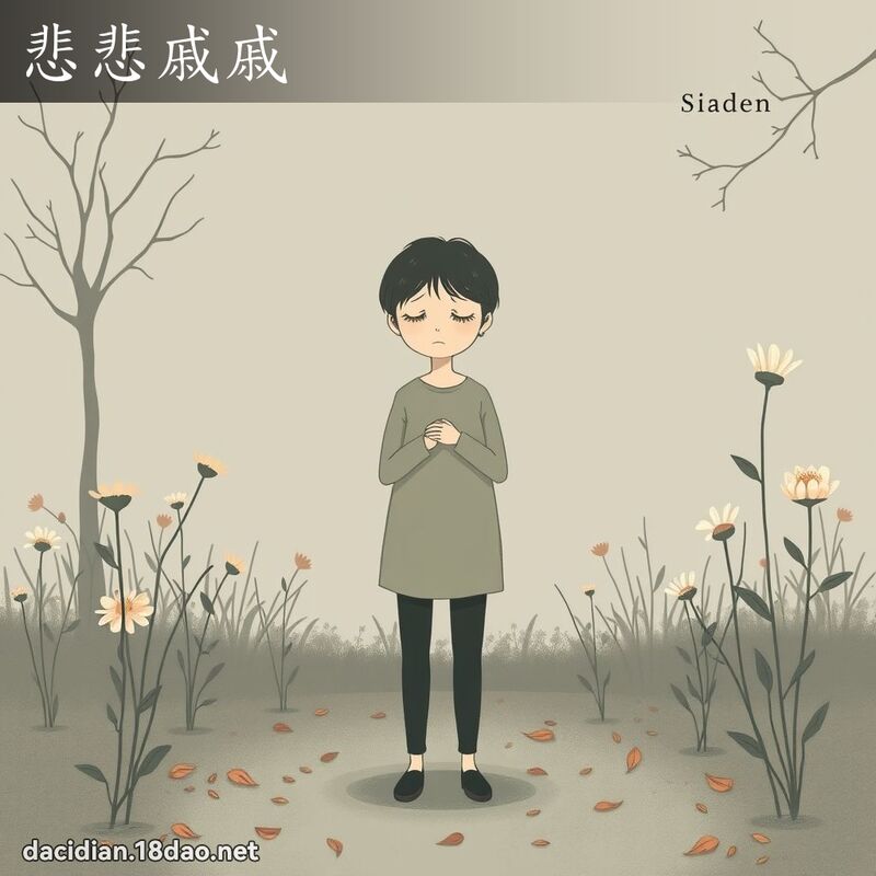 悲悲戚戚 - 國語大辭典配圖