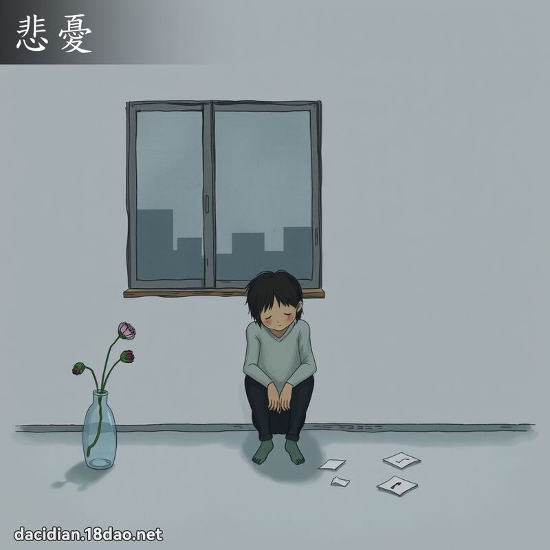 悲憂 - 國語大辭典配圖