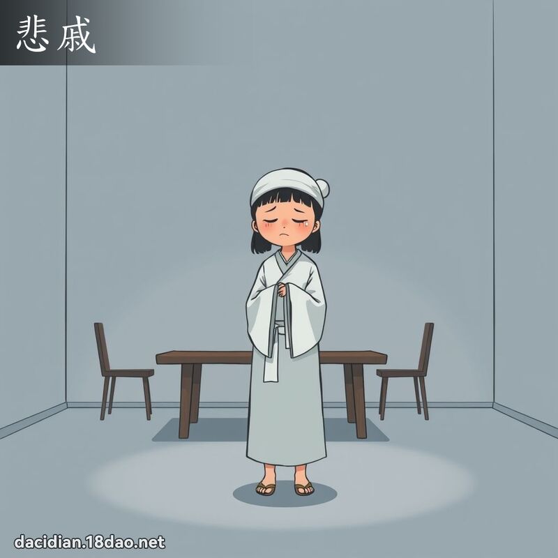 悲戚 - 國語大辭典配圖